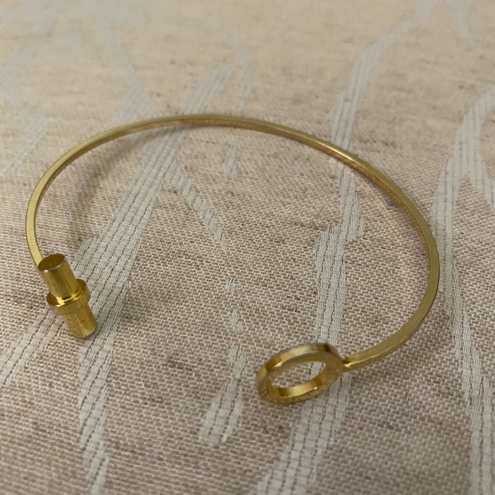 Gold Plated Modern Bangle Bracelet